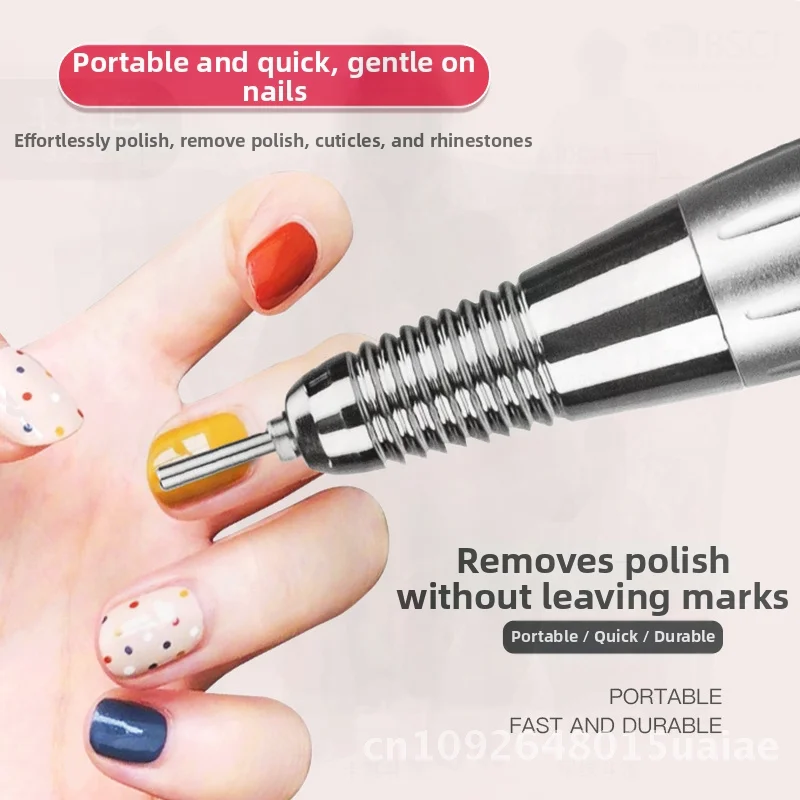 Broyeur à ongles professionnel, outil de polissage de manucure pour Salon de manucure, Rechargeable, pour l'élimination des peaux mortes, petits soins ménagers des ongles