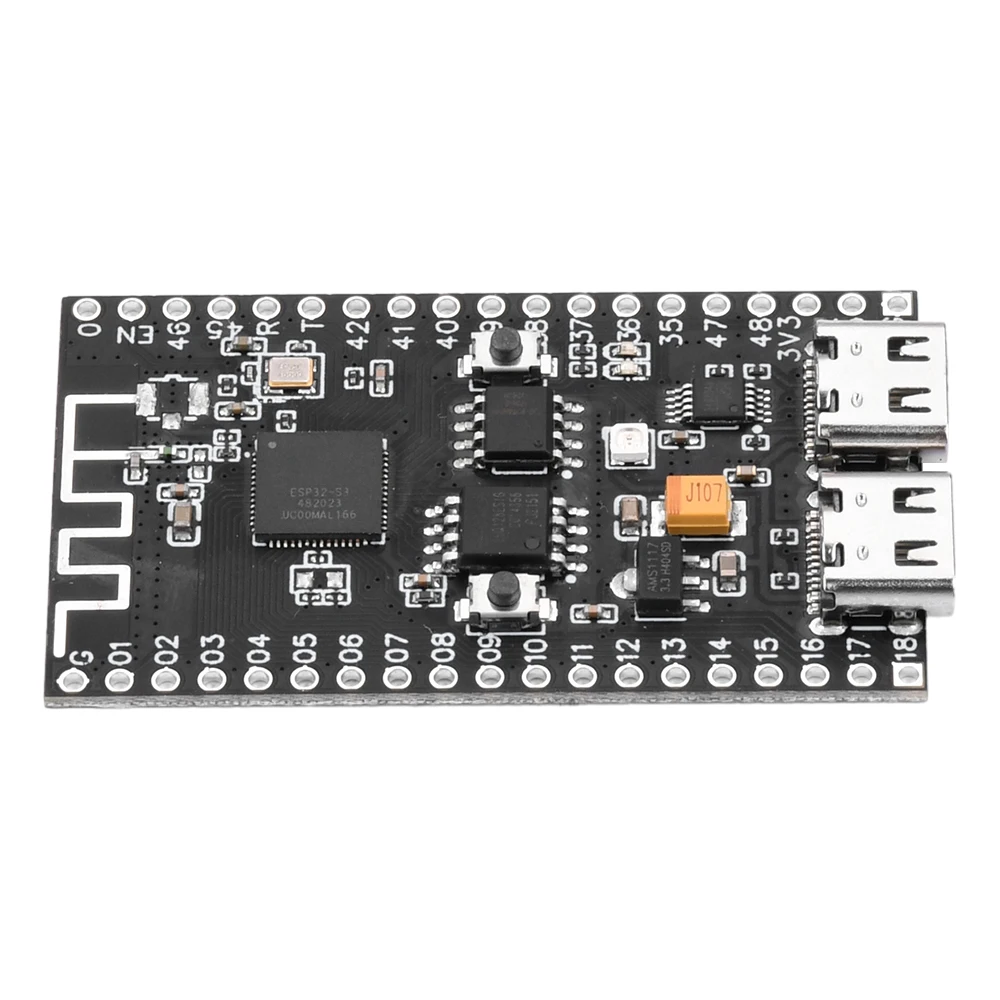 ESP32-S3 papan pengembangan N16R8, untuk Arduino 8MB PSRAM 16MB FLASH dengan WS2812 LED CH340 tipe-c WiFi modul Bluetooth ESP32 S3