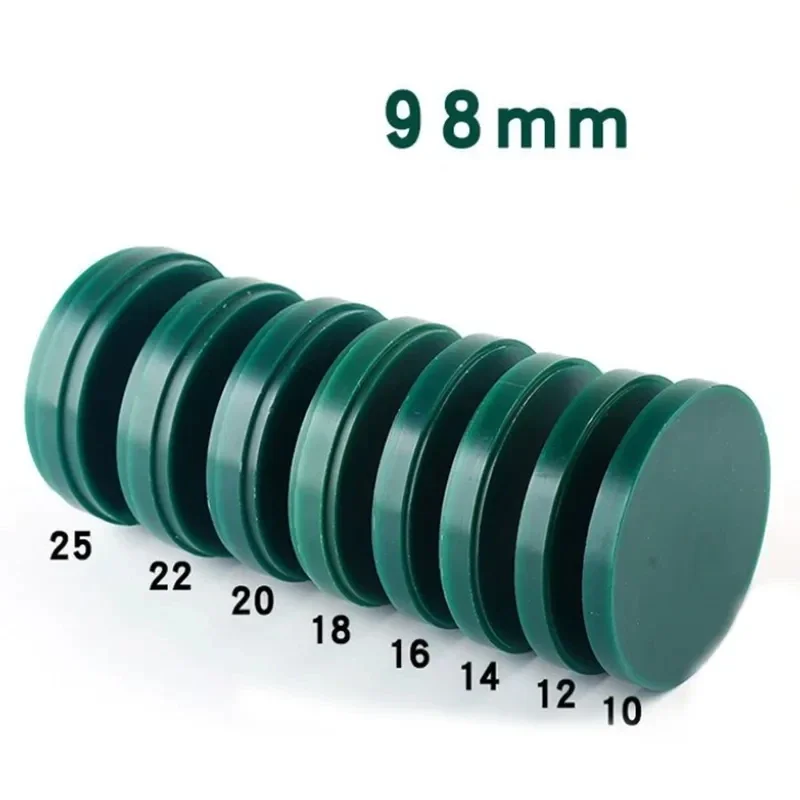 Disco de cera dental 98mm x 10, 12, 14, 16, 18, 20, 22, 25mm, esculpindo bloco de cera verde, 5pcs