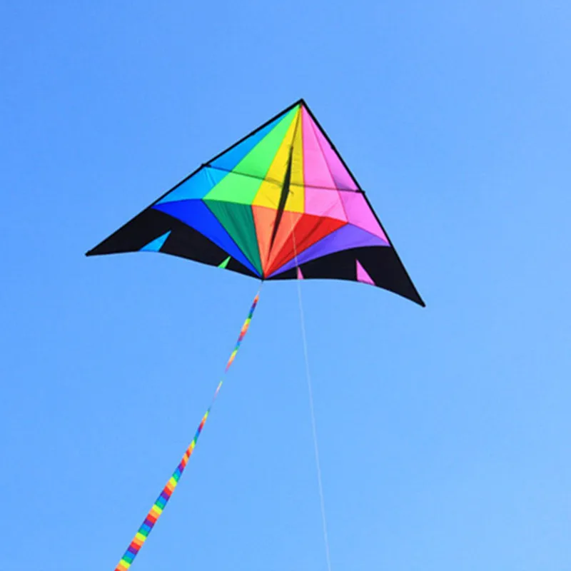 

free shipping large diamond kite flying adults kites delta kites factory Wind chimes beach kite line outdoor games weather vane