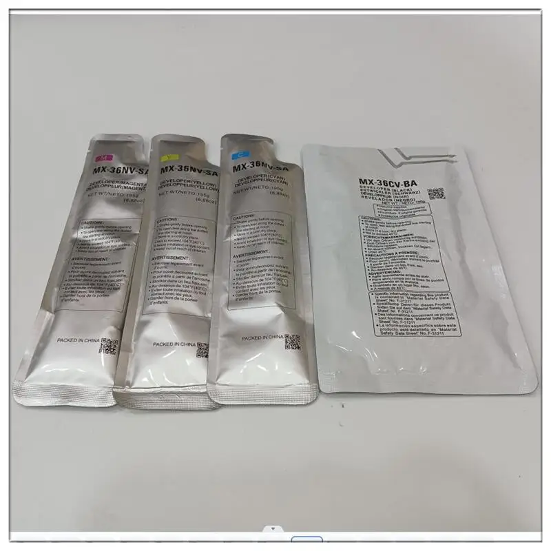 Ontwikkelaarspoeder voor Sharp MX-4110 MX-4140 MX-5110 MX-5111 MX-5140 printer, MX-51 MX51 zwarte kleur cartridge ontwikkelaar toner, CMYK