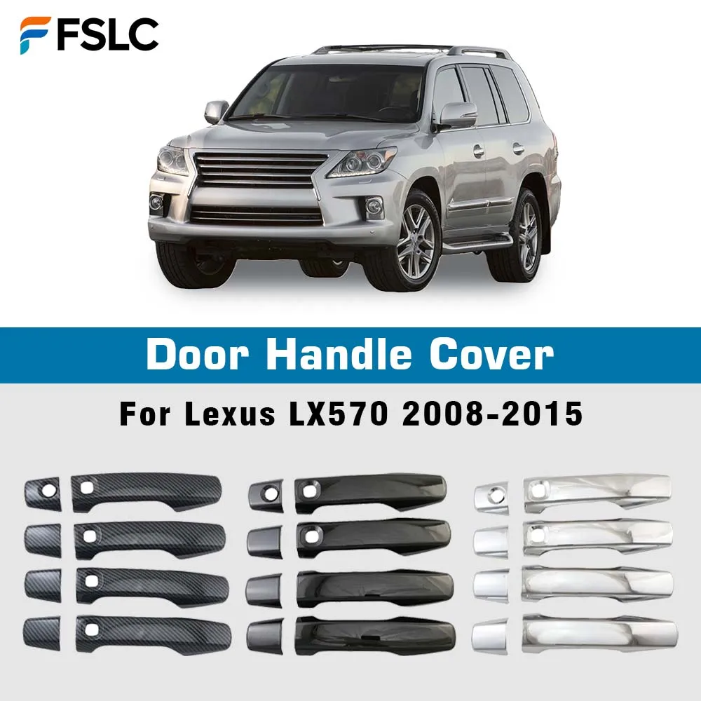 

Door Handle Cover For Lexus LX570 2008-2015 Carbon Fiber Chrome Silver Glossy Black Car Accessories Decoration Exterior Stickers
