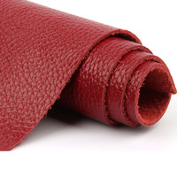 First layer cowhide, handmade DIY leather, genuine leather, wine red leather fabric, wine red leather, whole piece of genuine le