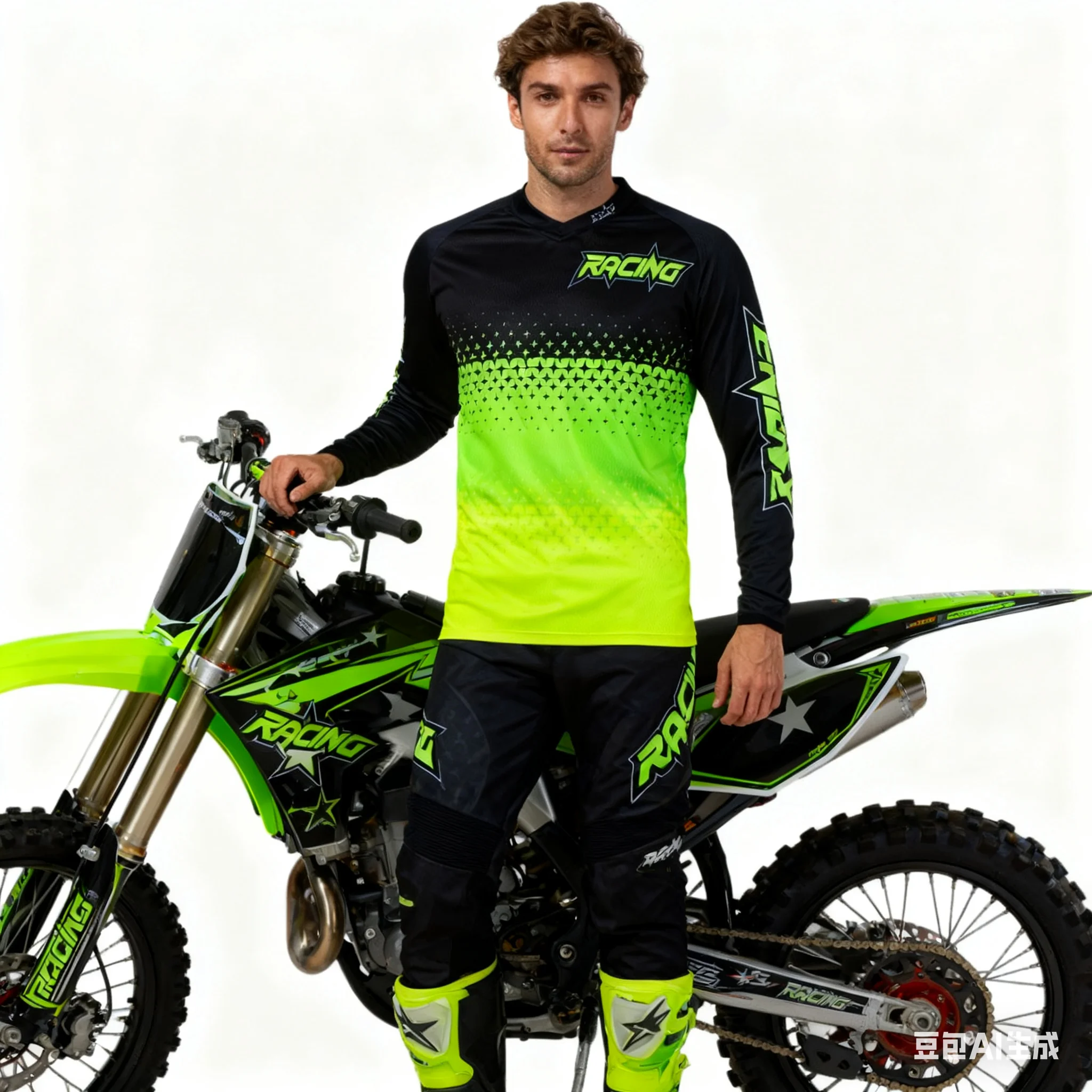 

Motorcycle Enduro Off-Road Racing Long Sleeve Mtb Jersey Men's Quick-dry T-Shirts Breathable Downhill Relaxed-Fit Soft Stretchy