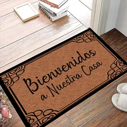 Bienvenidos A Nuestra Casa Spanish Door Mat Rubber Welcome to My Home Doormat Housewarming Gift Funny Floor Mat Room Decor