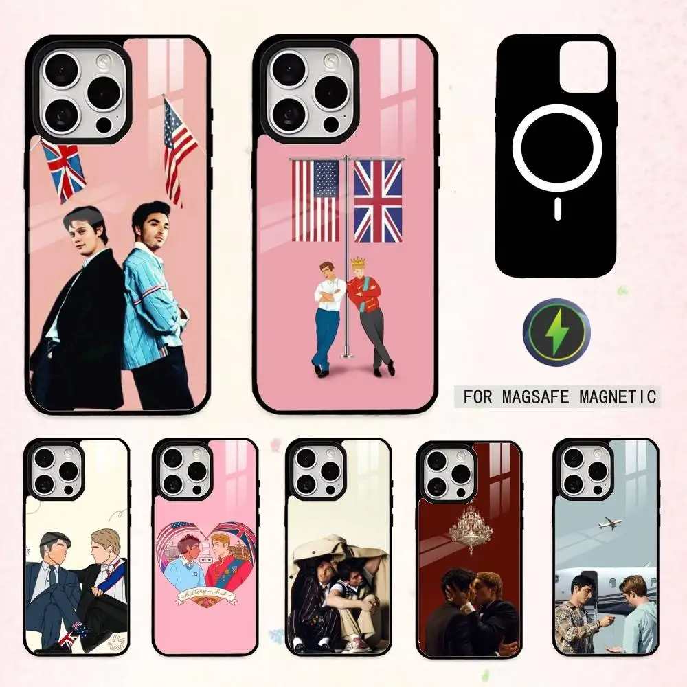 

Red W-White and royal blue Phone Case For iPhone17,16,15,14,13,12,11 Plus,Pro Max Magnetic For Magsafe Wireless Charging