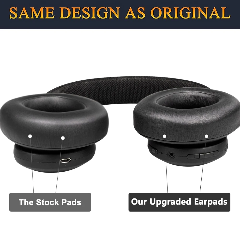 منصات سماعة الأذن ل JBL E65BTNC/Live 650BTNC/Live 770NC/Live 660NC/Duet NC استبدال وسادات الأذن غطاء للأذنين أغطية الذاكرة الناعمة