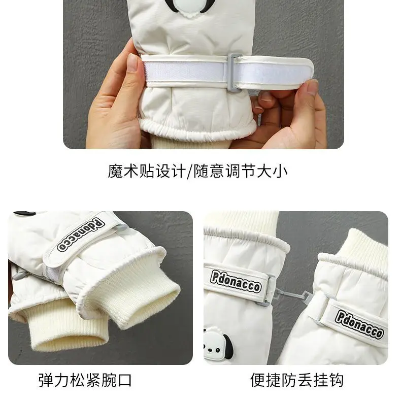 سانريو Pochacco قفازات التزلج شتاء دافئ الباردة برهان مقاوم للماء سميكة المخملية شاشة تعمل باللمس المضادة للانزلاق قفازات ركوب الخيل الفتيات الهدايا اللعب #6