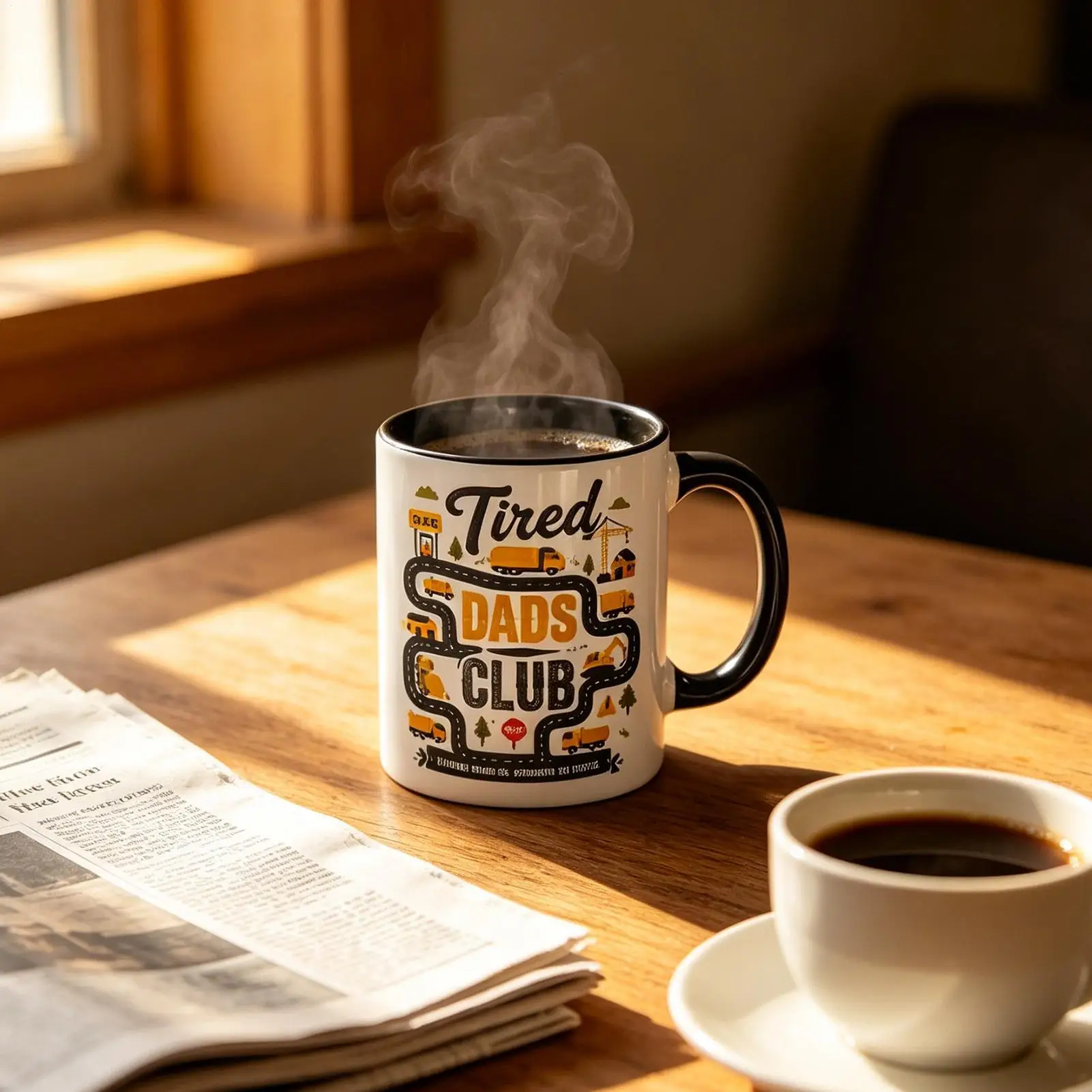 Coffee Mug For Dad 330ml Vehicle Map Pattern Funny Drinkware Ceramic Novelty Mugs For Men Adult Kids Mom Friend Tea Office Home
