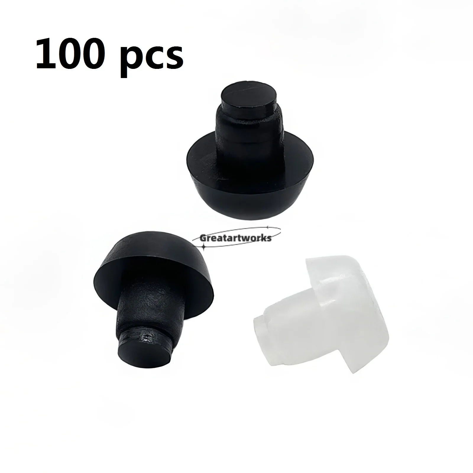 100pcs Soft Rubber Chair Leg Glass Table Bumpers with Stem Furniture Bottom φ11.5*6 Anti Slip Foodpads Cabinet Mats Black White