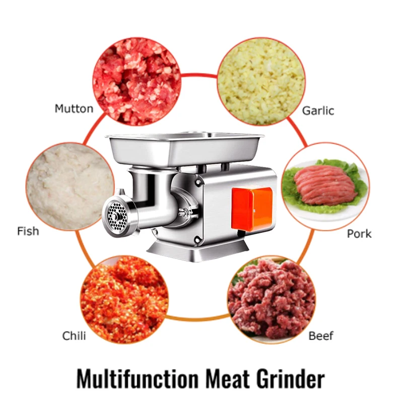 2025New 150KG / H Electric Meat Mincer Portable Chopper Food Processors Kitchen Meat Grinder Stainless Steel Commercial