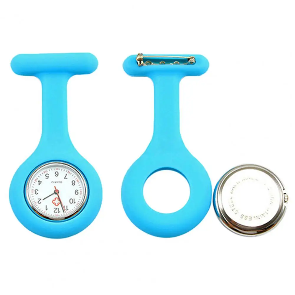 Montre d'infirmière Fob Clip broches verrouillables montre à Quartz de poche mouvement à Quartz Silicone hôpital médecin montres suspendus montre d'infirmière cadeau