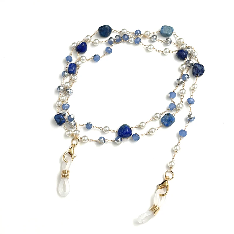 

2025 New Handmade Glasses Chain Sunglasses Anti slip Neck Rope Agate Stone Crystal Pearl High quality Luxury Chain