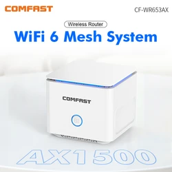 Comfast AX1500 WiFi6 Mesh System Wireless Gigabit Router Wi-Fi6 Mesh Whole House WiFi 6 Mesh Cover Router Range Extender 1 pack