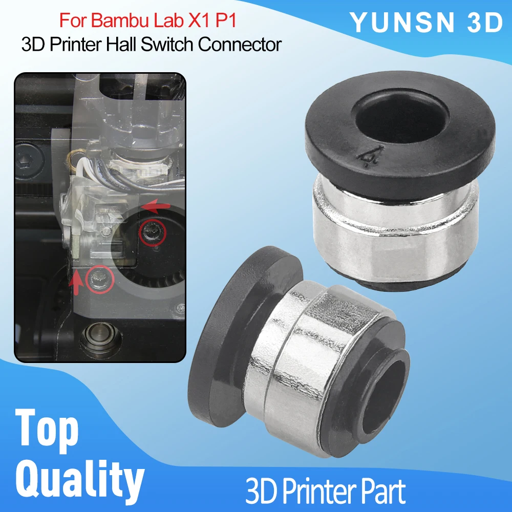 For Bambu Lab X1 P1 4mm 3D Printer Hall Switch Connector Extruder Filament Sensor P1 Series 3D Printer Update Accessories