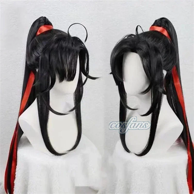Wei Wuxian perruque Anime Mo Dao Zu Shi grand maître de la culture démoniaque Lan Wangji Cosplay perruque ancienne + bonnet de perruque