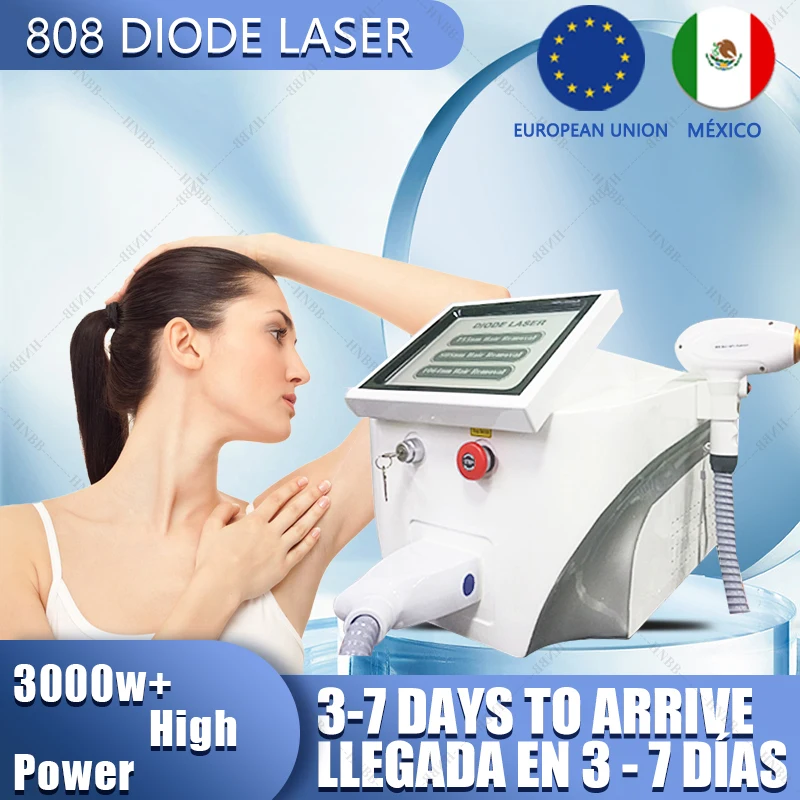 

2024 Diode Laser Hair Removel Machine Hair Removal 3 Wavelength 755nm 808nm 1064nm ICE Permanent Big Power 6000W