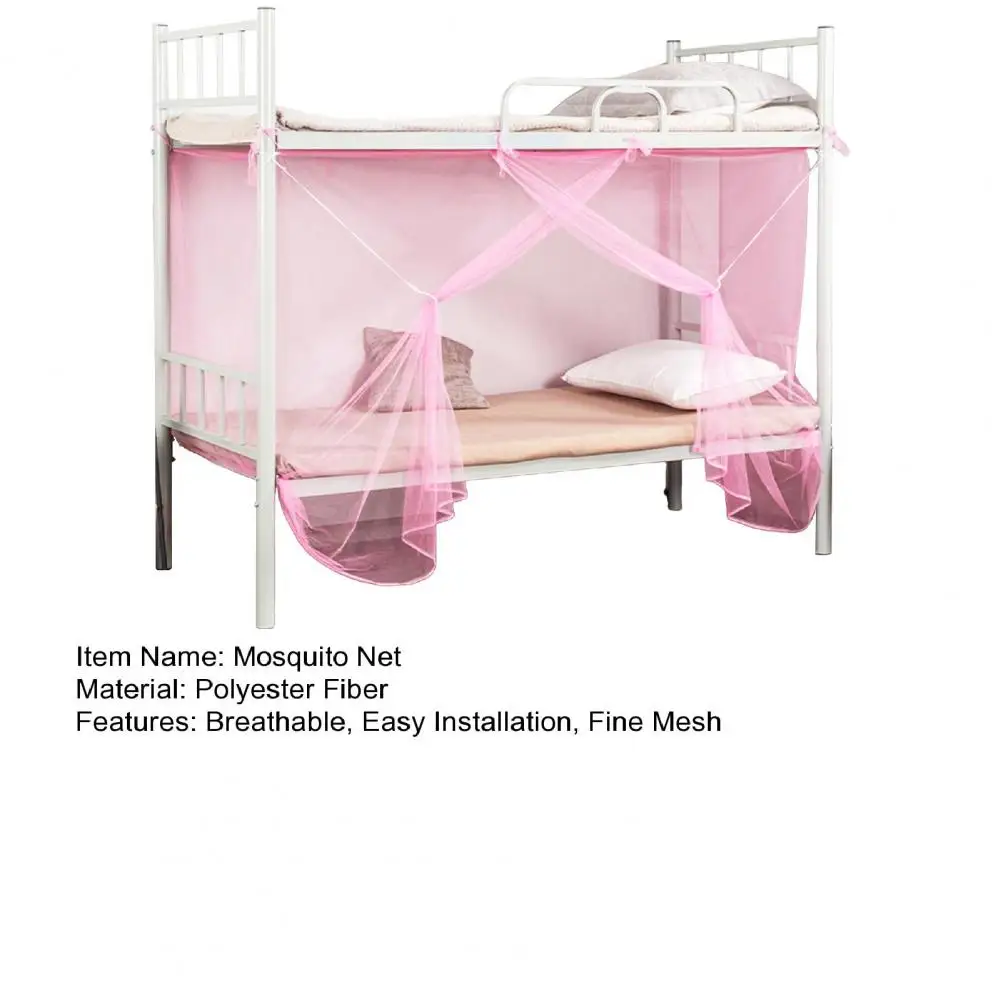 Mosquitera para dormitorio de 90/120cm, cortina literal, dosel de cama transpirable, malla fina, red para cama individual con una apertura para el hogar, dormitorio, universidad