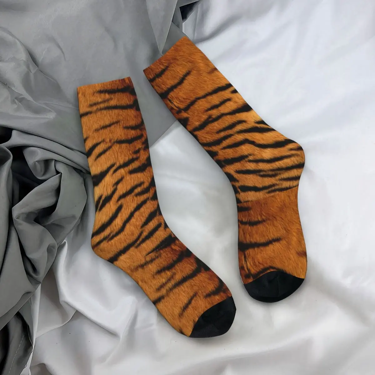 

Чулки из тигрового меха, унисекс, текстура раньше, Осенние противоскользящие носки для бега, подарок