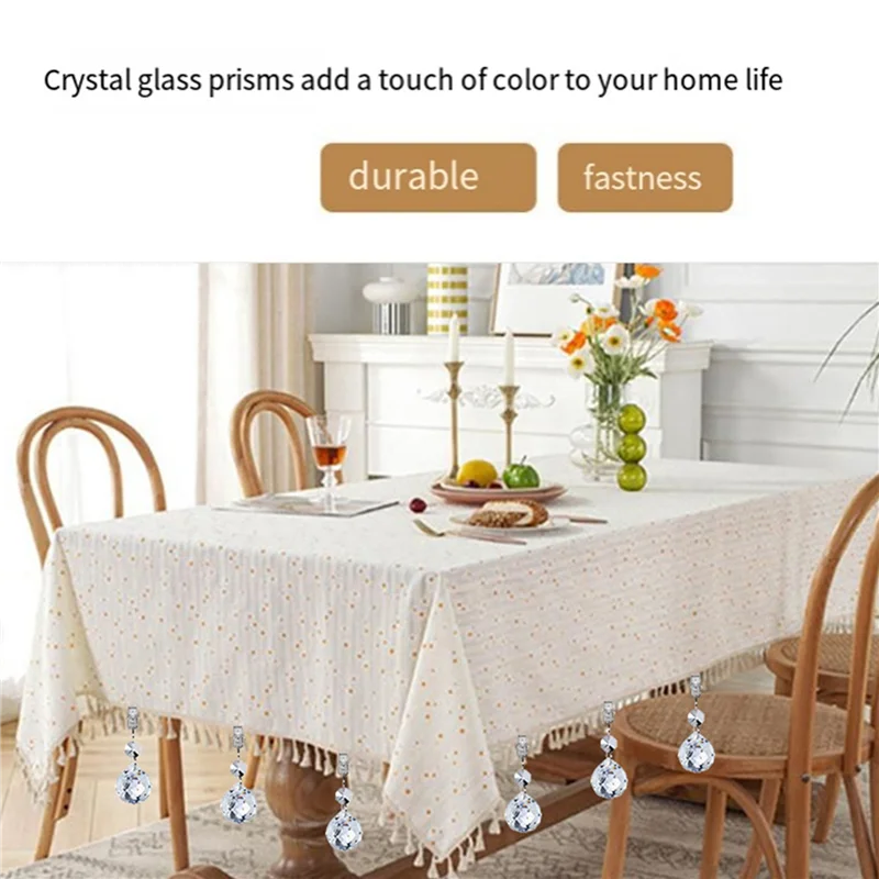

IALJ-16Pcs Tablecloth Weights Heavy Crystal Tablecloth Weight Hangers Pendants For Hold Curtains Shower Curtains Garden