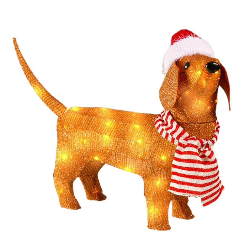 

New-Christmas Lights Dachshund Christmas Shiny Decorations Dachshund Christmas Holiday Decorations