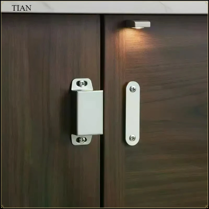 Heavy Duty Stainless Steel Magnetic Door Catch: 10PCS Strong Holding Force Rust Proof Kitchen Cabinets
