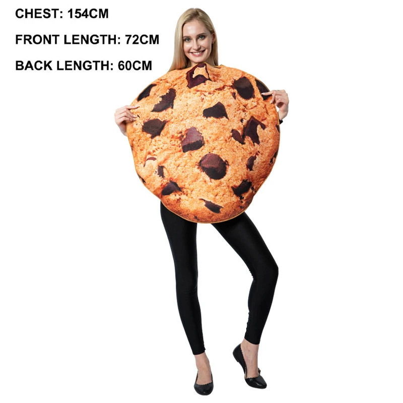 Funny Milk Cookies Cosplay Halloween Costumes Cookie For Adult Women Men Christmas Party Group Family Matching Outfits