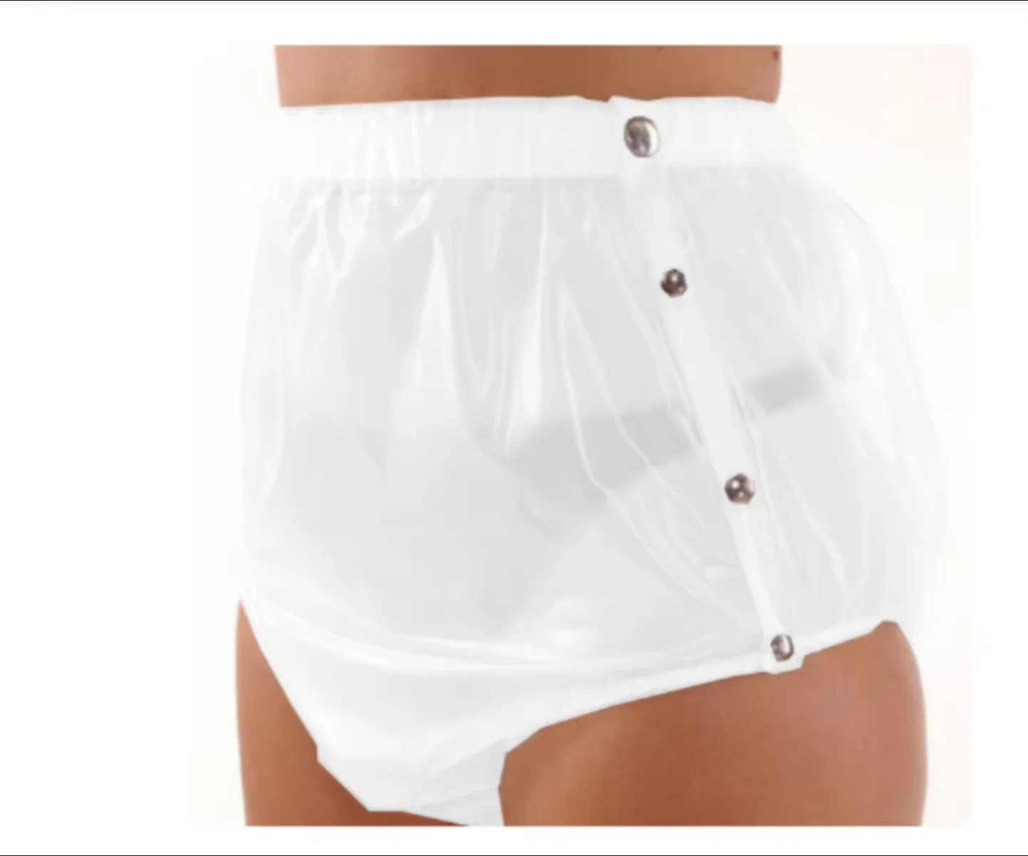 

French Hot Sale Sexy Candy Color PVC Triangle Shorts Button Decoration Gothic Adult Giant Baby Elastic Waist Maid Dressing