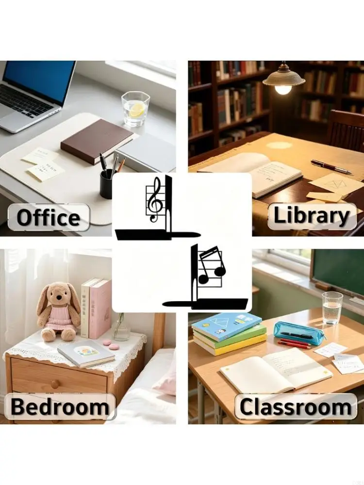 CORA Elegant Design Books Stand Hollow Books Display Stand Bookends, Stand for Displaying Books, Picture Albums, Notebooks