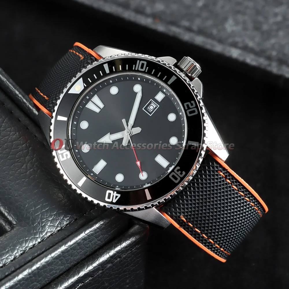 18mm 19mm 20mm 21mm 22mm 24mm Nylon Sailcloth Rubber Hybrid Watch Band Replace Watch Strap Silicone Waterproof Men's Bracelets image 6