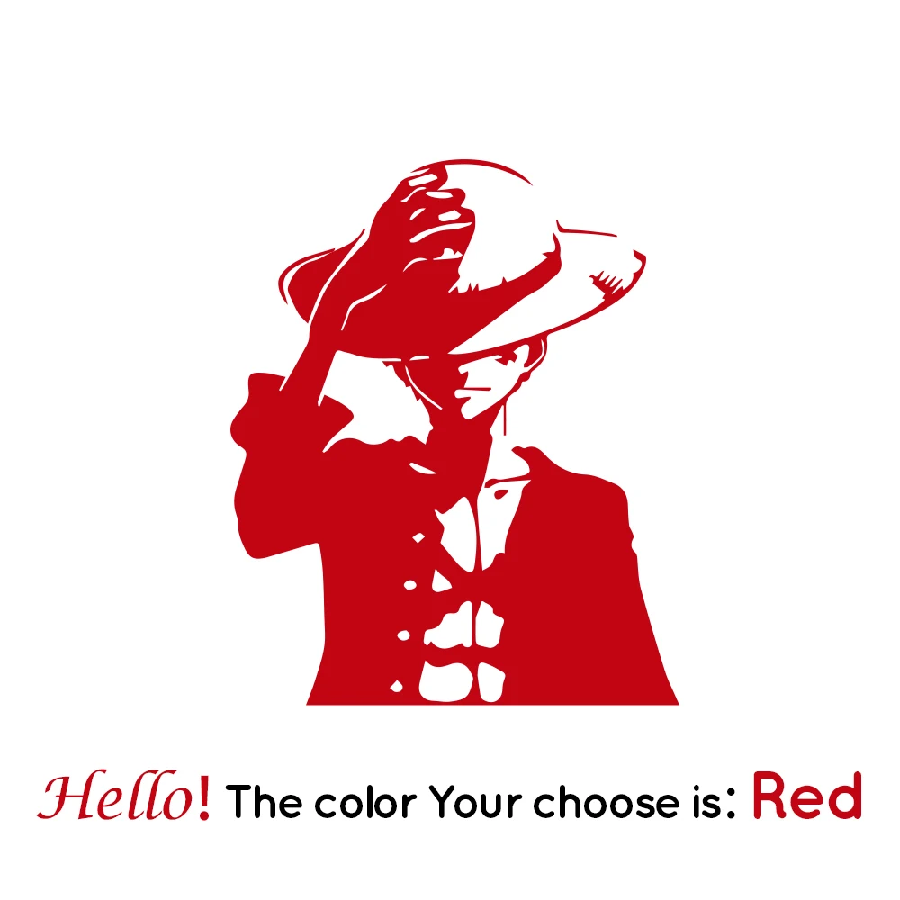 Красивые автомобильные наклейки Luffy, бумажные наклейки Shuai для мотоциклов, ПВХ наклейки для различных автомобильных цветов, могут быть настроены по индивидуальному заказу, 12*14 см