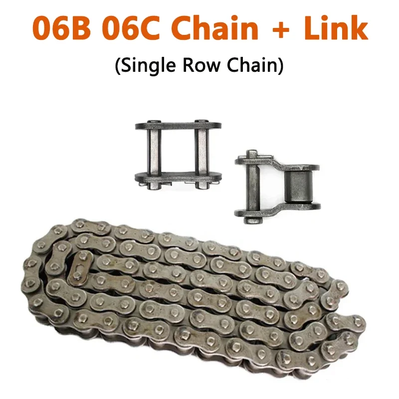 

06B 06C Roller Chain / Chain Links Connector Industrial Transmission Single Row Chain Pitch 9.525mm for 06B 06C Sprocket