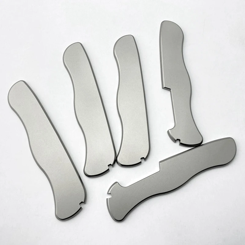 Custom Titanium Knife Handle Scales for Victorinox - alternate angle