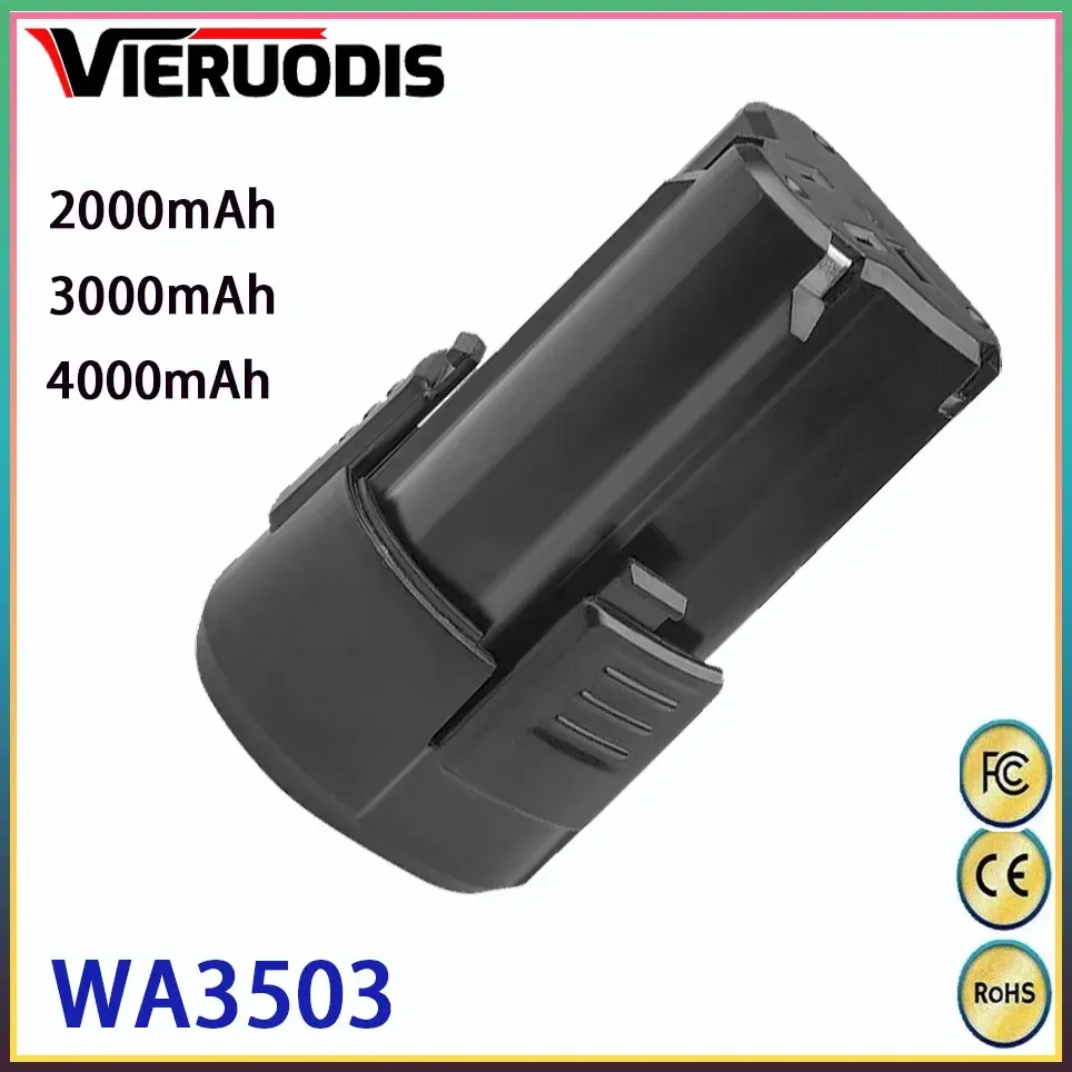 For Worx 12V battery 3.0AH 4.0AH lithium battery pack WA3506 WU130 WU131 WU132 electric drill screwdriver original replacement