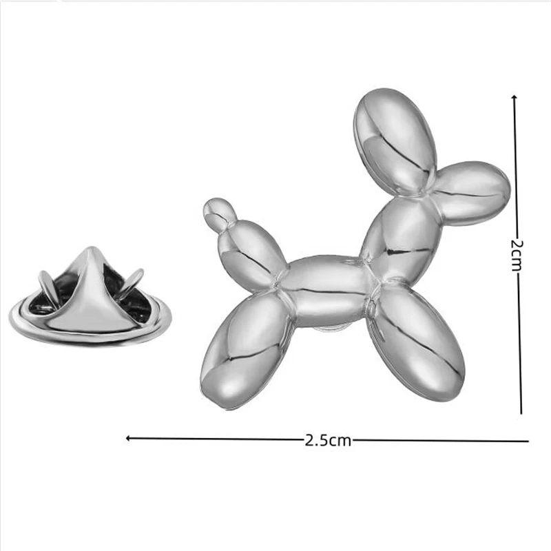 High quality balloon dog brooch fashion brand denim clothing hat scarf suit lapel badge pin men's brooch