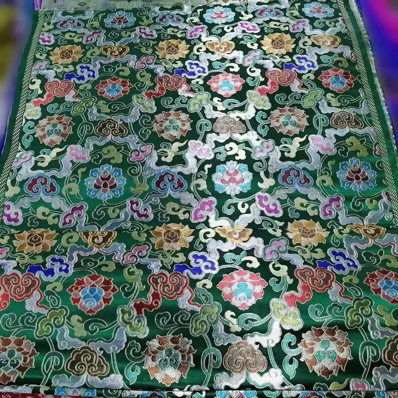 신상 자카드 연꽃 상서로운 구름 무늬 두꺼운 원단 불상 테라스 원단 및 불상 홀 장식 원단