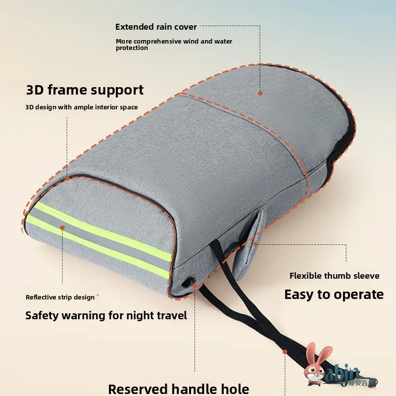 Thiened Fce Handlebar Covers for  Vehicles Motorcycle Waterproof Windproof Winter Hand Protection Universal Tric...