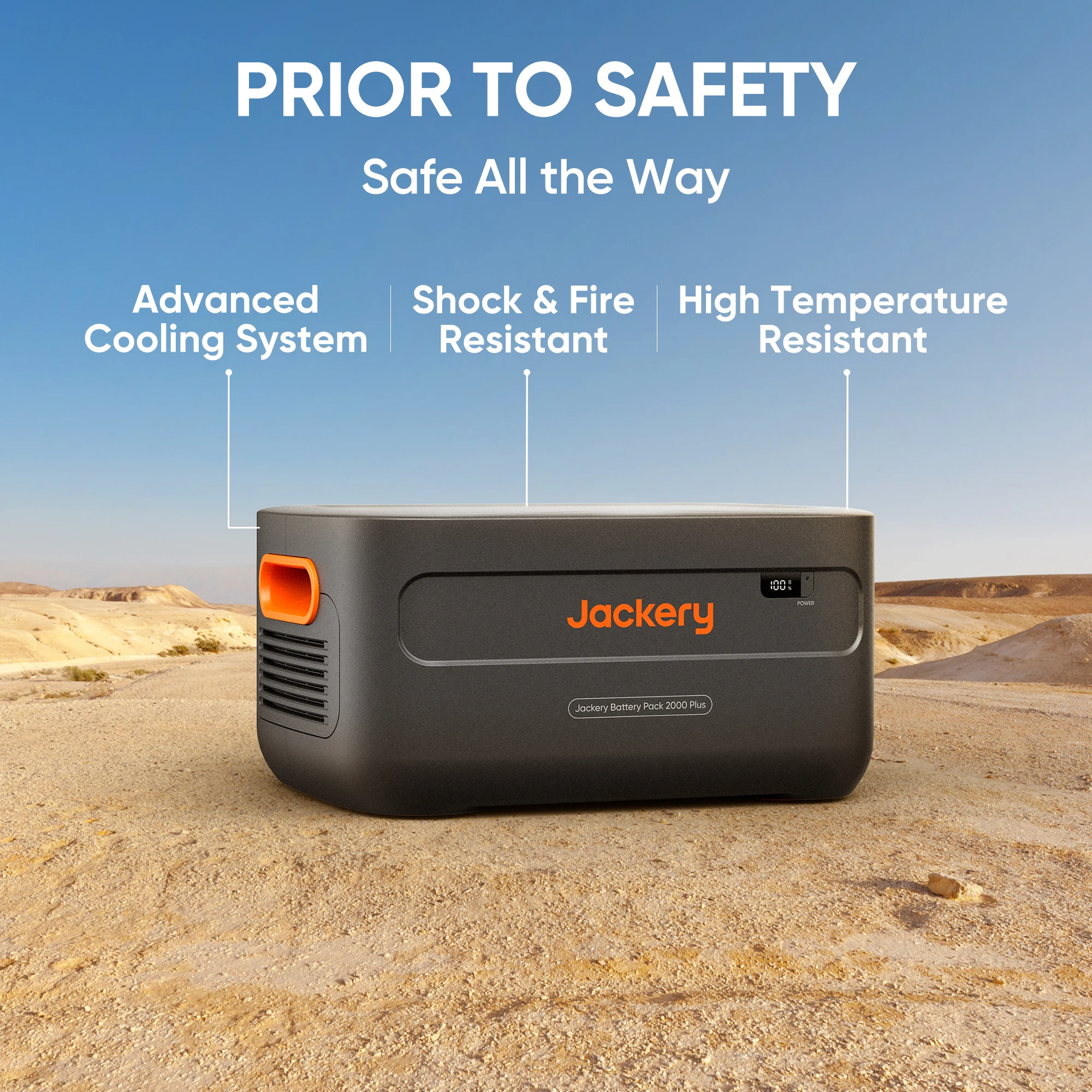 Jackery Battery Pack 2000 Plus Expansion Battery (No Power Station Included) , 2040Wh LiFePO₄ Capacity, 5-Year Warranty for Explorer 2000 Plus, Emergencies, Power Outages