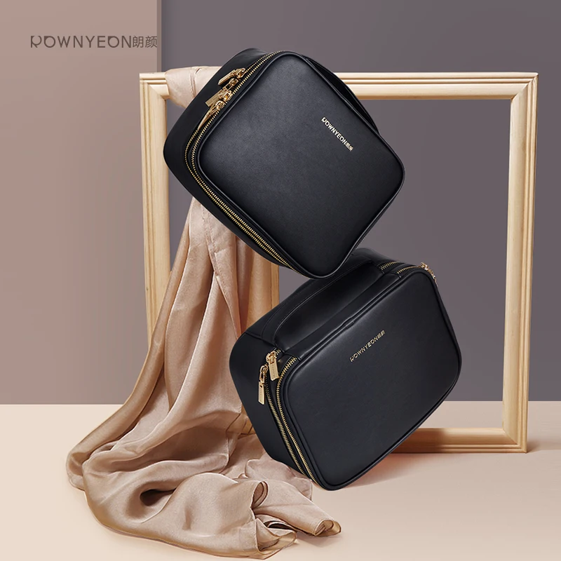 Rownyeon Nice Eco South Custom Pu Korea Beauty Make Up Bag Makeup Designer Multi Compartment Set Skincare Cosmetic Bags