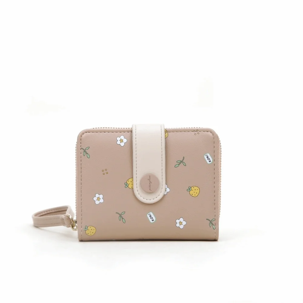 الحلو غلق بمشبك للطي المرأة المحفظة سستة بو الجلود حامل البطاقة النمط الياباني محفظة حقيبة فتاة #1