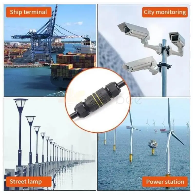 M25B IP68 Waterproof Underwater Junction Box 2 Pin Outdoor Cable Connector Led Lighting Wire Connecting Terminal Block (for