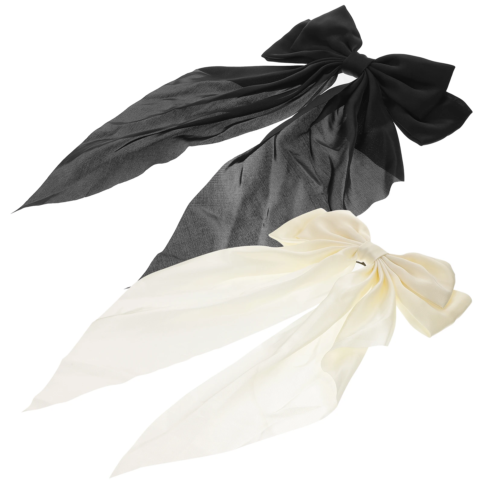 

2Pcs Large Hair Clips for Accessories For Teen Girls Girls Women Fabric Black Hair Bows Accessories Ribbon Barrette Teen Dance