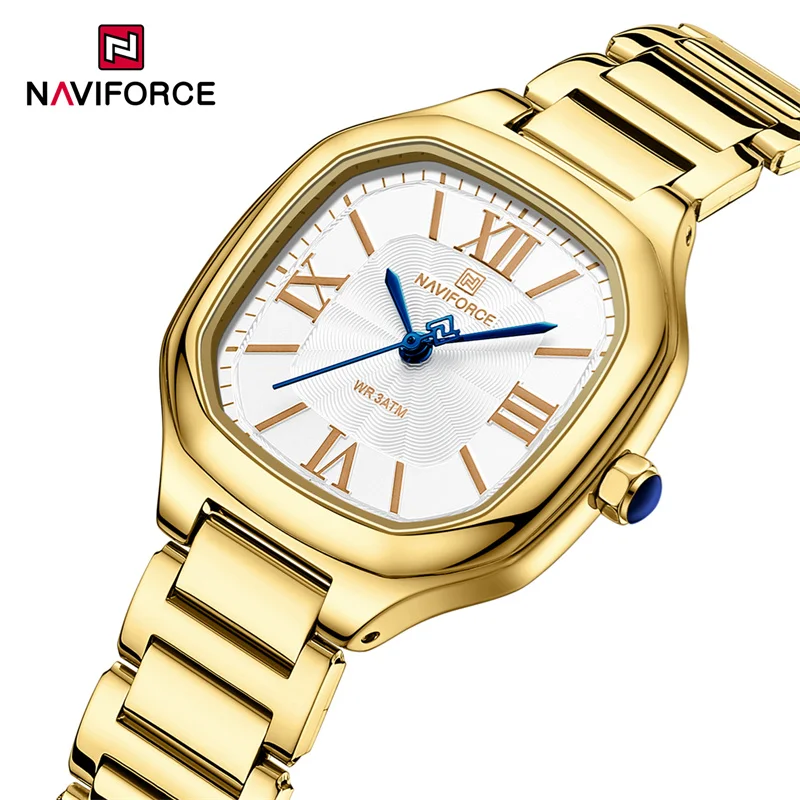 NAVIFORCE Women Luxury Watch Stainless Steel Bracelet Waterproof Simple Fashion Personality Quartz Wristwatches Relogio Feminino