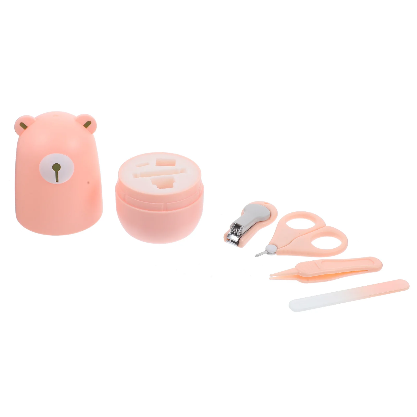 

1 комплект, детский маникюрный набор, противоскользящая ручка, портативный безопасный триммер для хранения ногтей, подарок для детского душа, набор для ухода за новорожденным