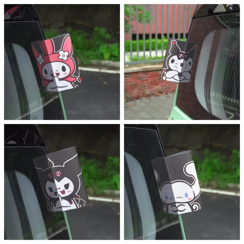 

Kawaii Sanrio Anime Peripheral Kuromi Automobile Label Sticker Sun Protection Waterproof Cute Decoration Attachment Holiday Gift