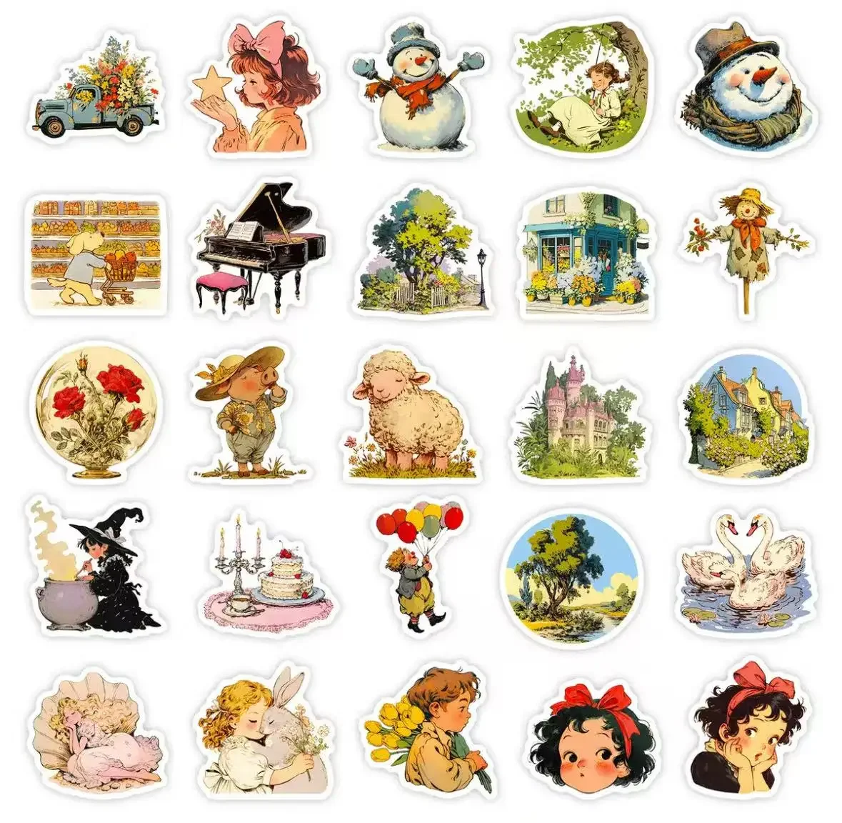 50 adesivos pastorais de graffiti estilo quadrinhos, adequados para decorar cadernos, capacetes e como adesivos de recompensa para crianças.