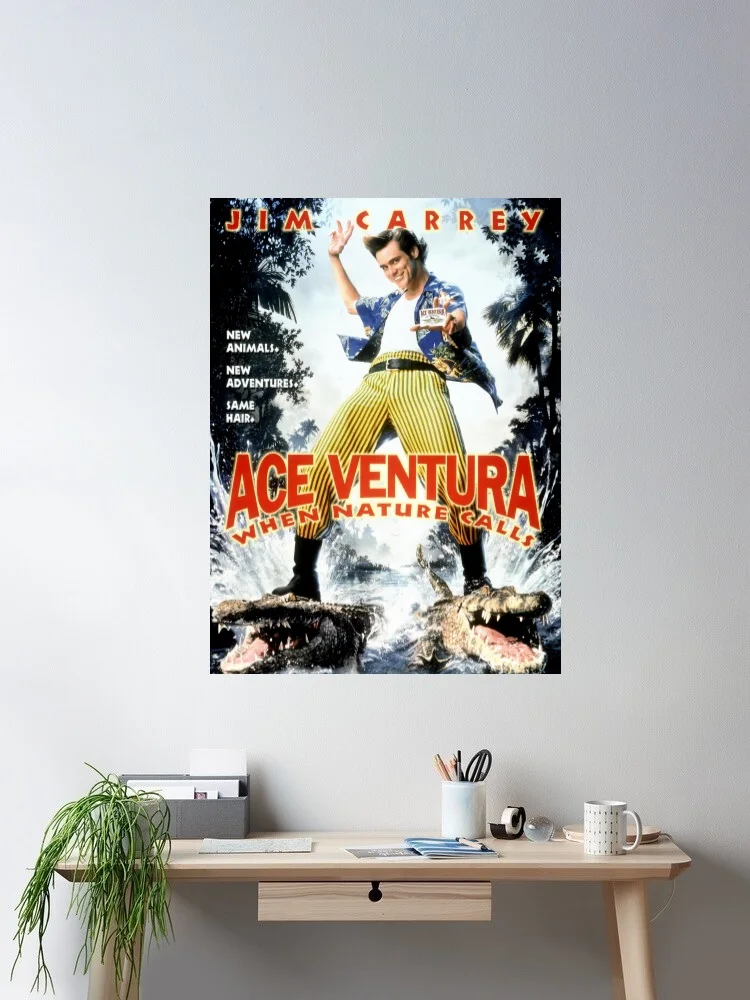 ACE VENTURA PET DETECTIVE - Movie Film Canvas Poster Print, Home Decor Wall Art Painting
