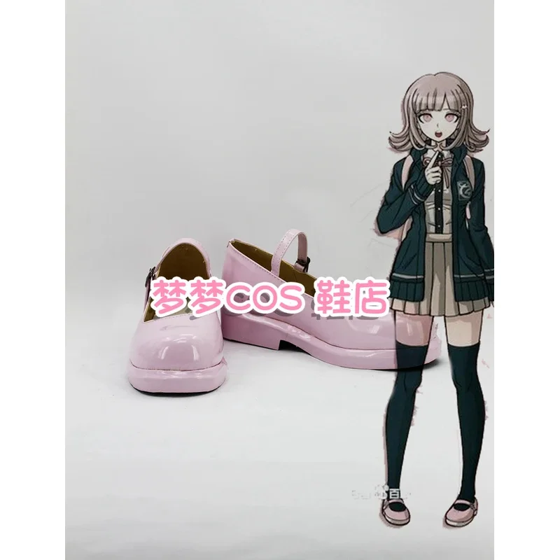 

Danganronpa 2, Nanami ChiaKi, обувь для косплея, ботинки, аниме-игра, рождественская вечеринка, розовые туфли на Хэллоуин