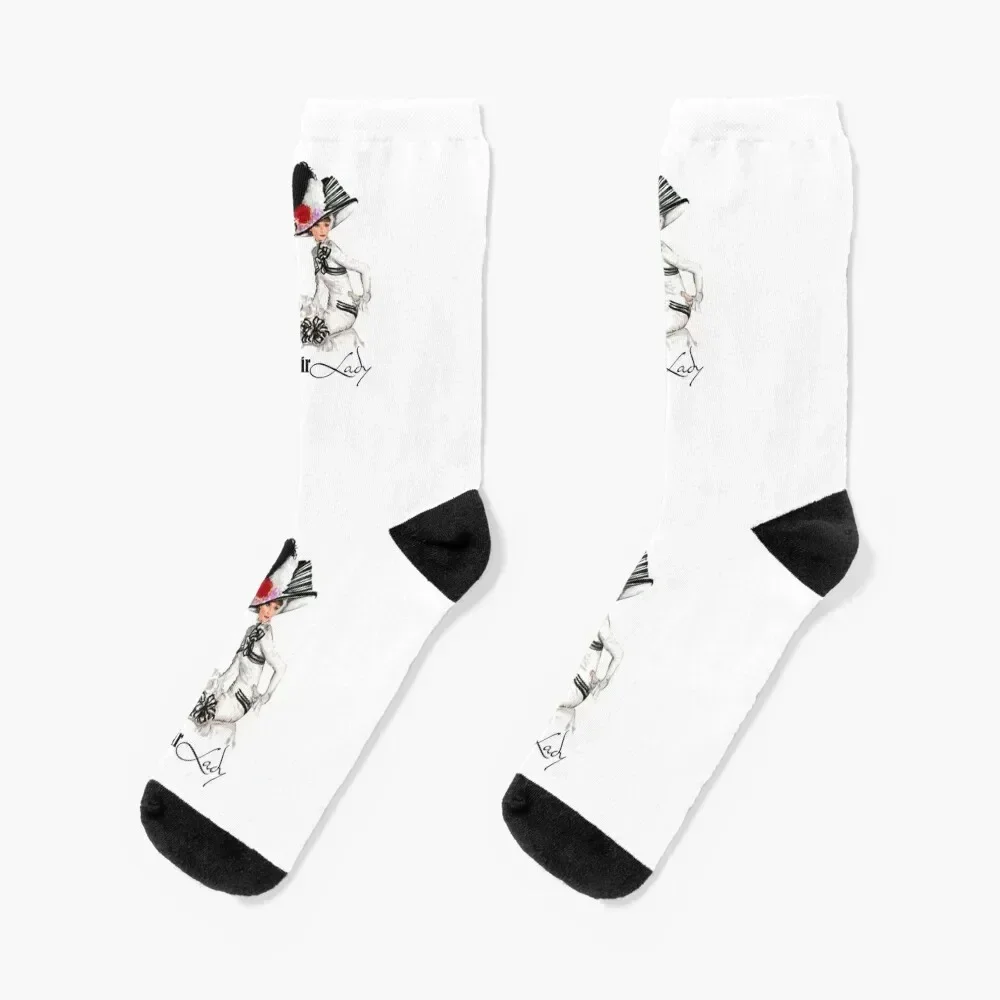 Audrey Hepburn, My Fair Lady Socks funny sock sports stockings Woman Socks Men's