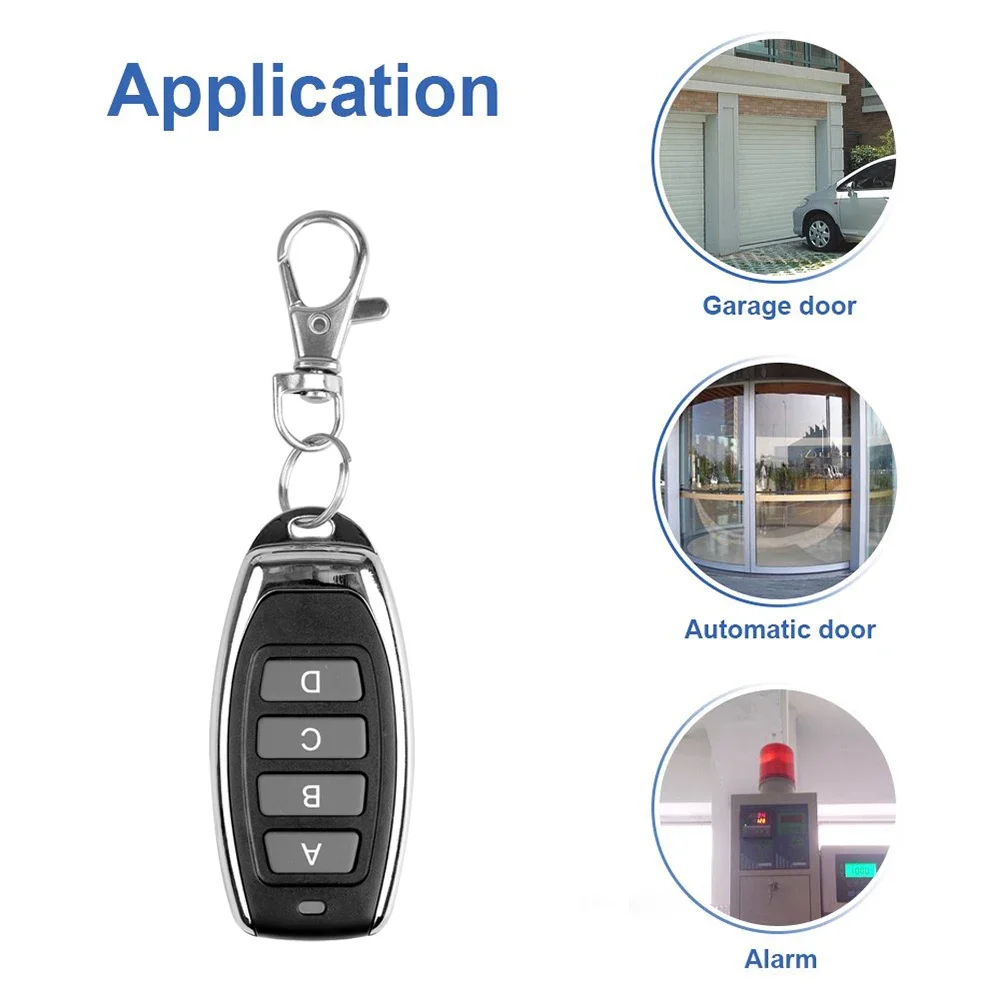 433Mhz Garage Door Copy Remote Control Cloning Code 4 Keys RF Transmitter Wireless Controller 433.92mhz For Gate Duplicator